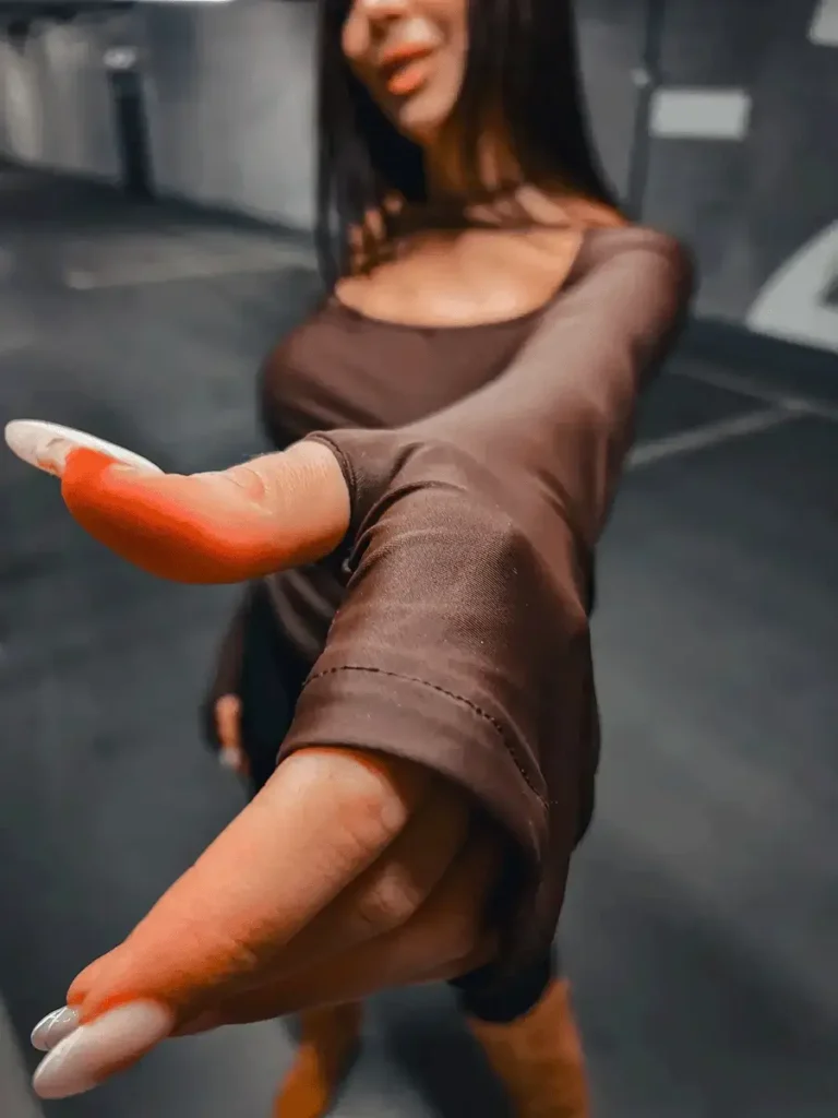 Brązowa bluzka Casual z paskiem